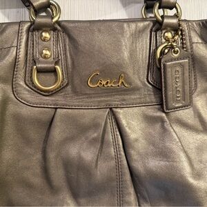 Coach Metallic Leather Shoulder Bag